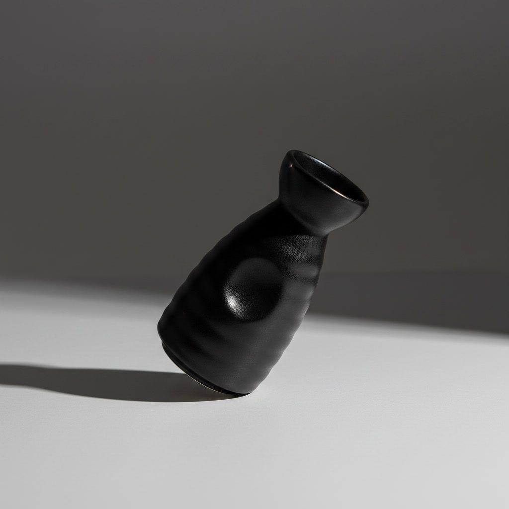 Alcuza Ceramica Soya Tokai 200ml Wayu Negro Moderno-5