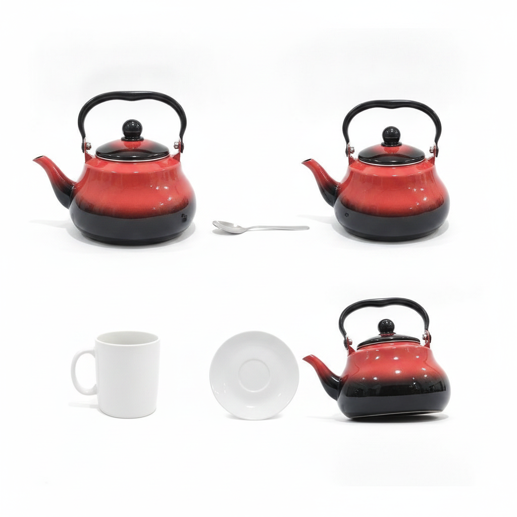 Tetera Esmaltada 1500mL Infusor Cuello Cisne Hervidor Te-8