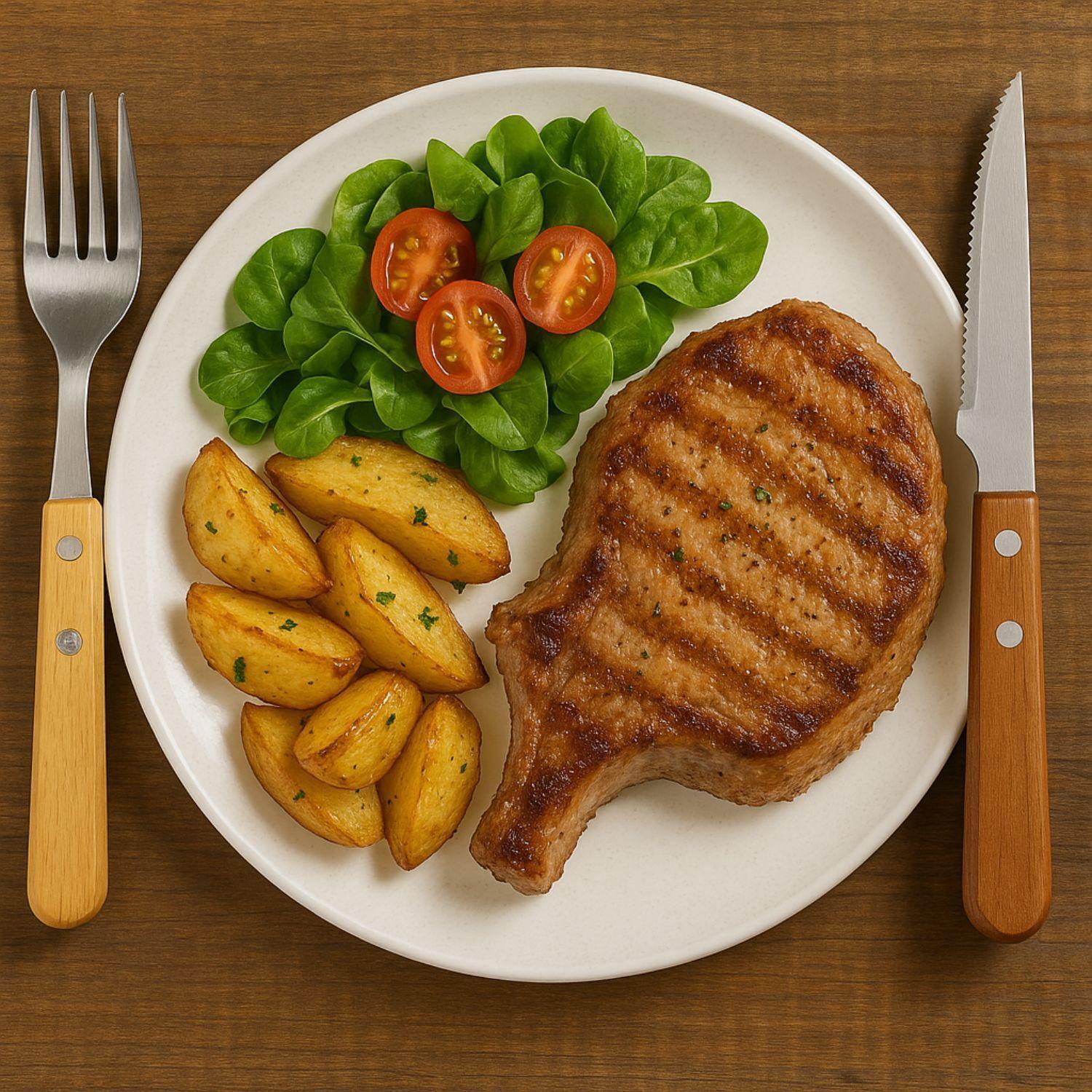 Set 60 Cubiertos Mango Madera Cuchillo Tenedor Asado Cocina-3