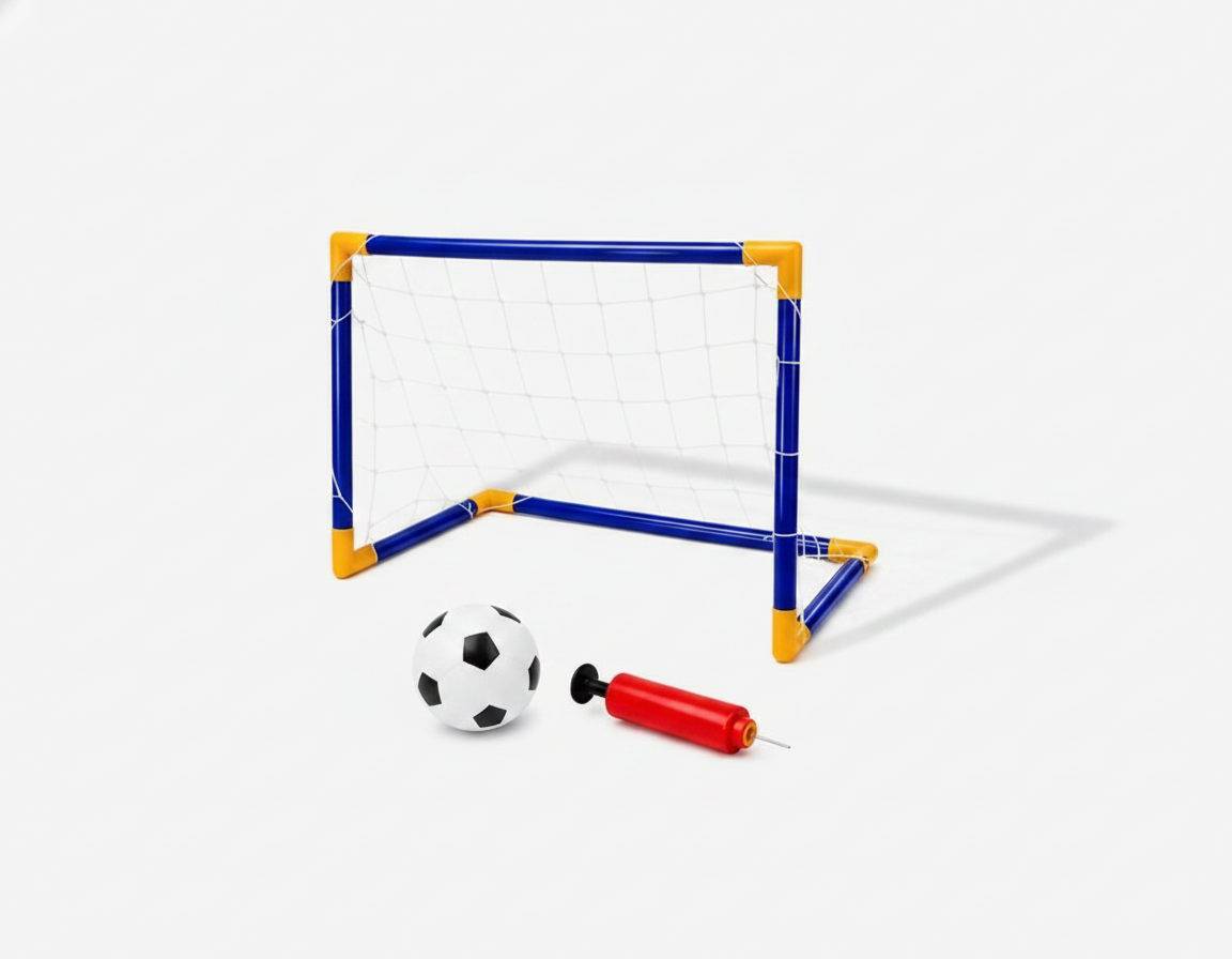 Mini Porteria Arco Futbol Pvc Con Malla Inflador Balón-7