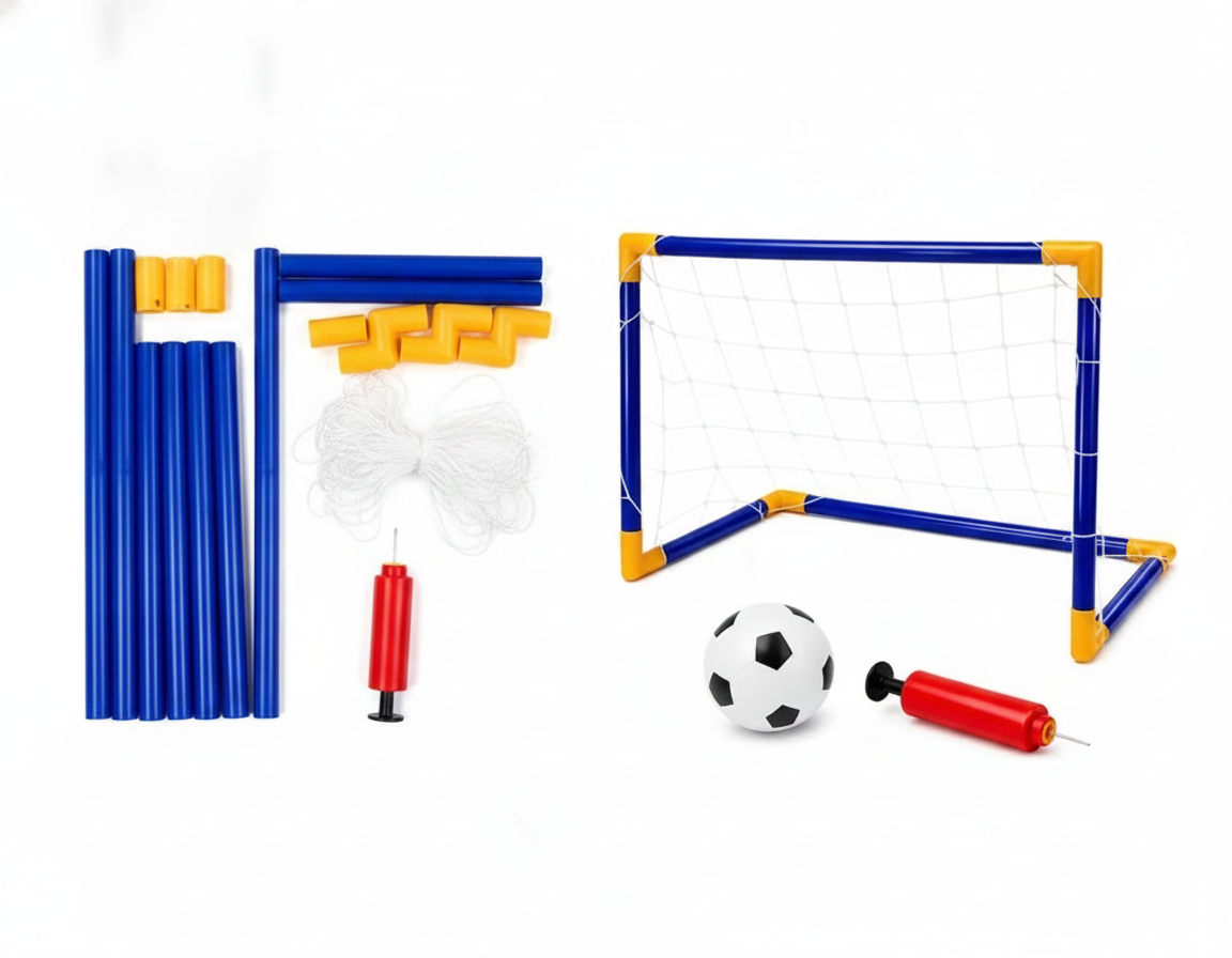 Mini Porteria Arco Futbol Pvc Con Malla Inflador Balón-8