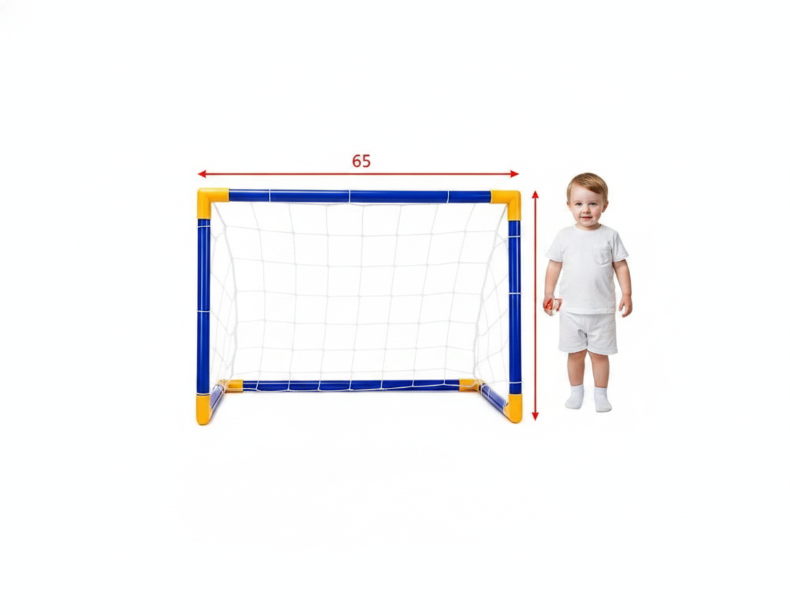 Mini Porteria Arco Futbol Pvc Con Malla Inflador Balón-9