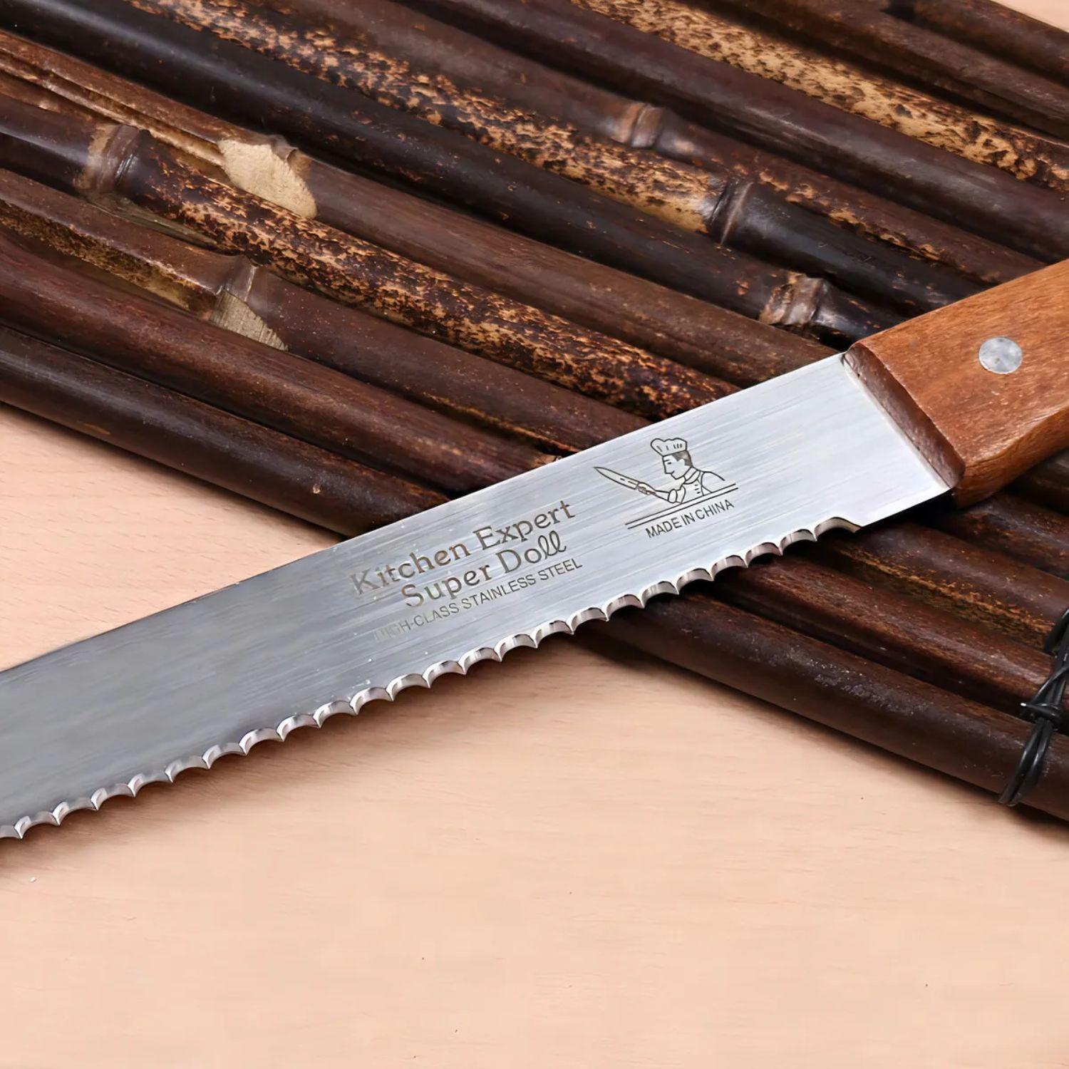 Cuchillo Para Cortar Pan Queque Bizcocho Torta Reposteria-5