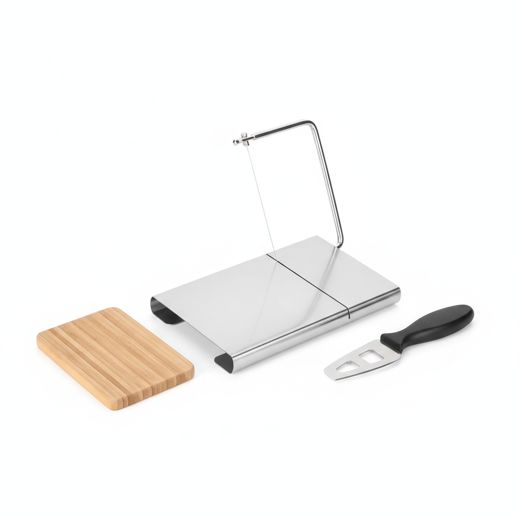 Cortador de Queso Acero Inoxidable con Alambre Cocina 21cm-6