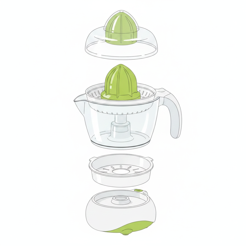 Exprimidor Eléctrico Cítricos 700ml Verde Sacajugos Naranja-6