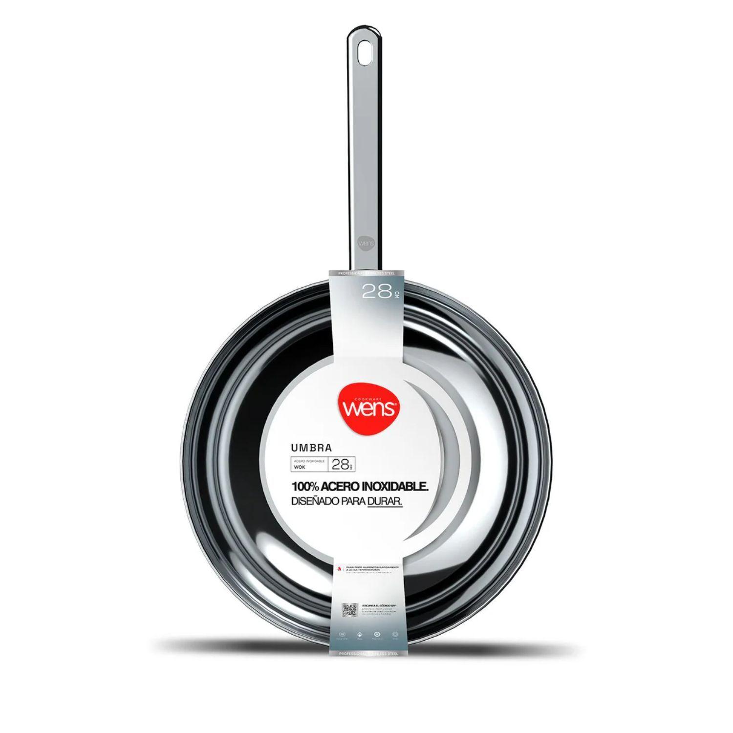 Pack Sarten 20cm + Wok 28cm Acero Inoxidable Umbra Wens-1