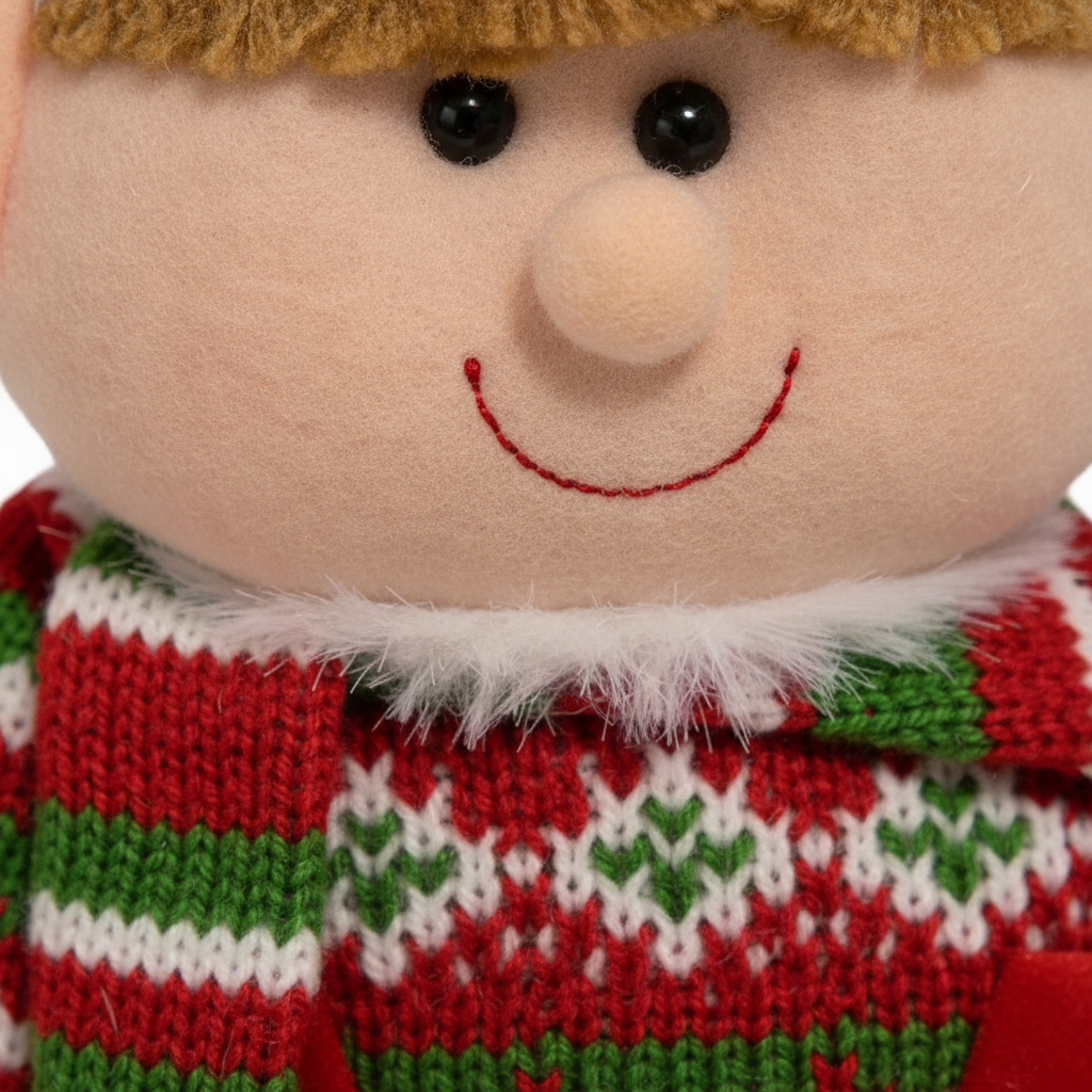 Duende Navideño Peluche Sentado 25cm Decoración Navidad-2