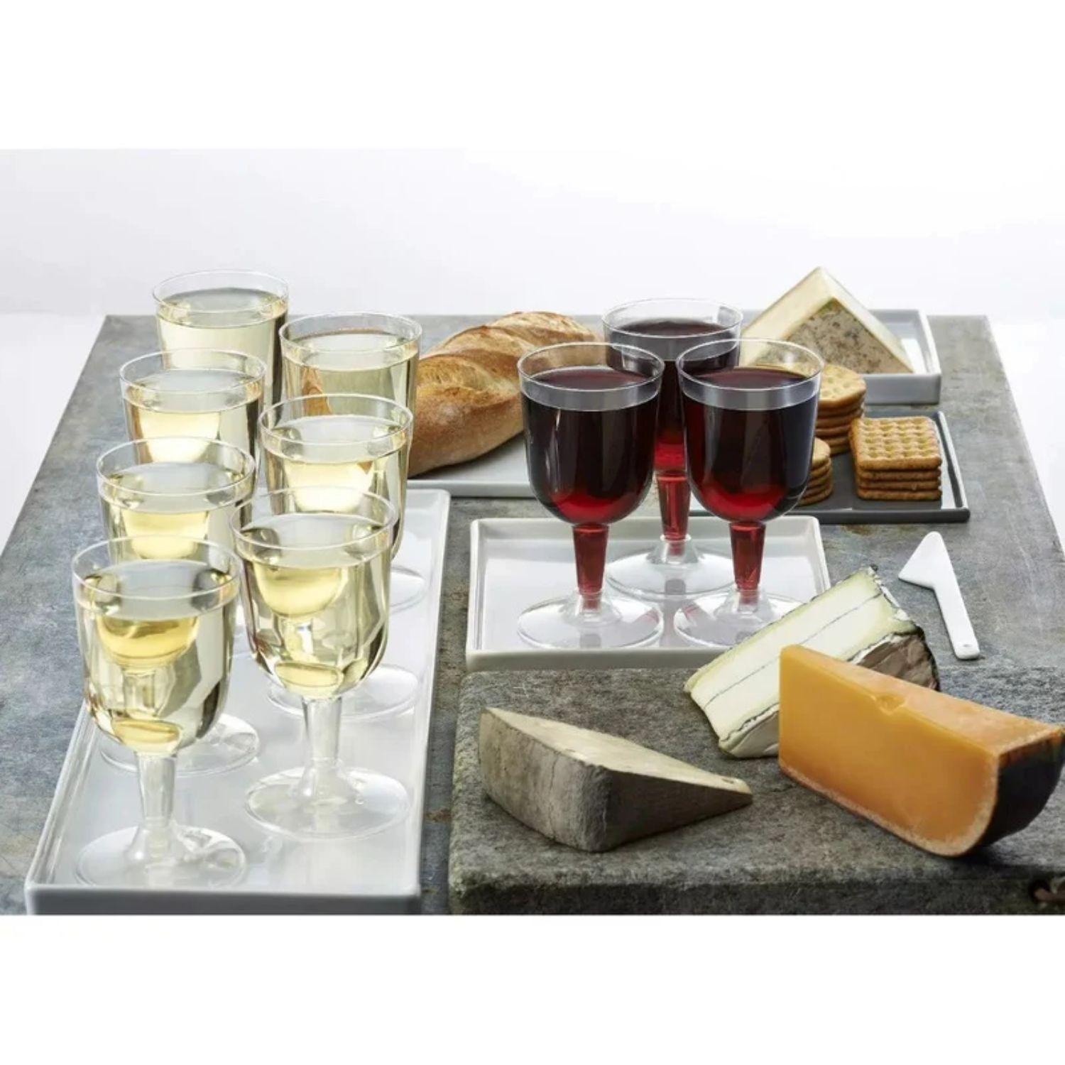 Set 20 Copas Vino Acrilico 177mL Copa 6oz Desechable-2