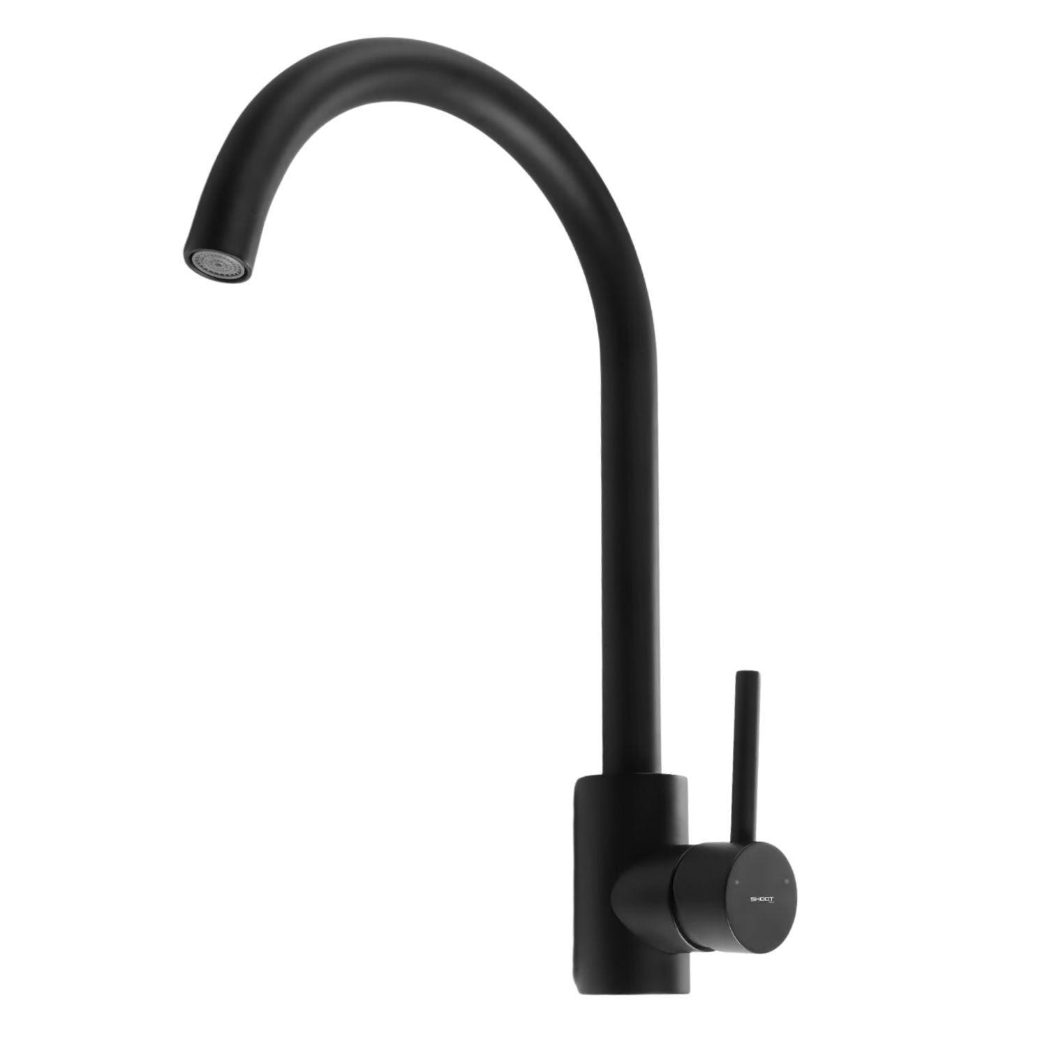 Grifo Cocina Negro Mate Moderno Giratorio Alta Calidad-1