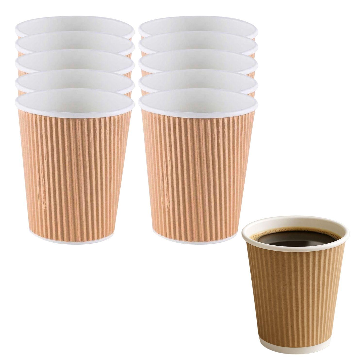 Set 30 Vasos Cafe Polipapel Termico 236mL 8Oz Corrugado-0