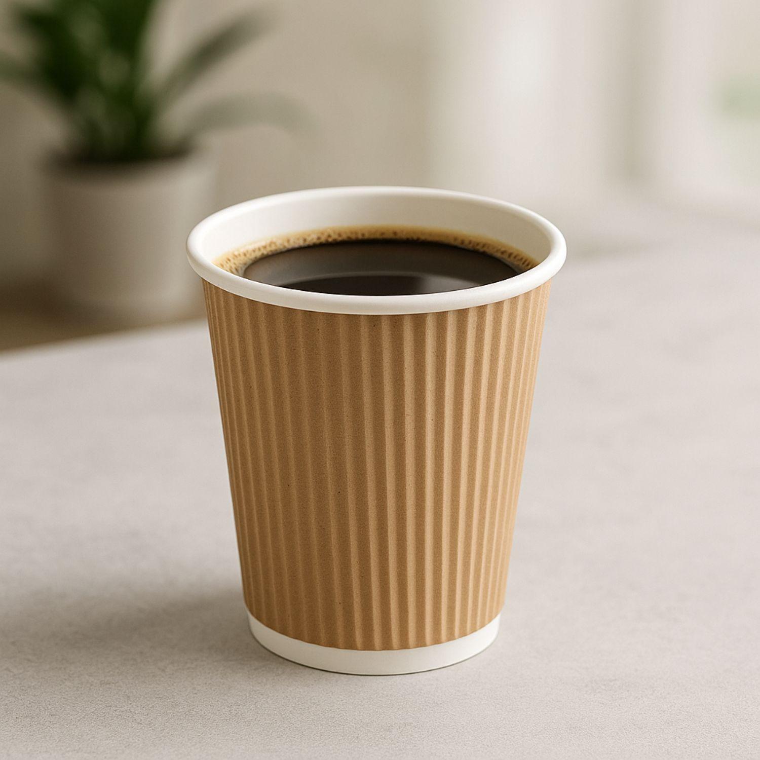 Set 30 Vasos Cafe Polipapel Termico 236mL 8Oz Corrugado-2