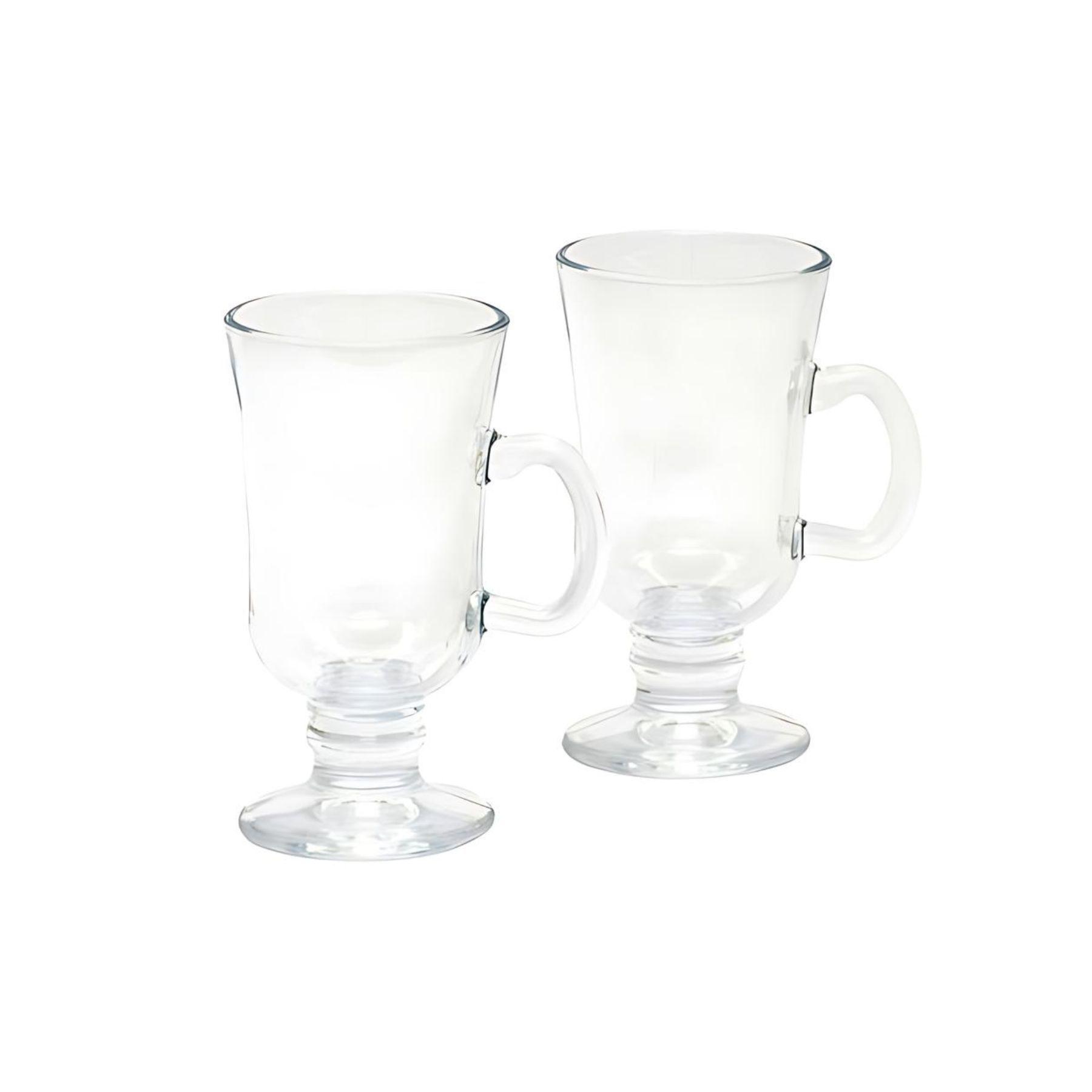 Set 2 Vasos Grande Cafe Cappuccino Vidrio Cristal 230mL Allegra-3