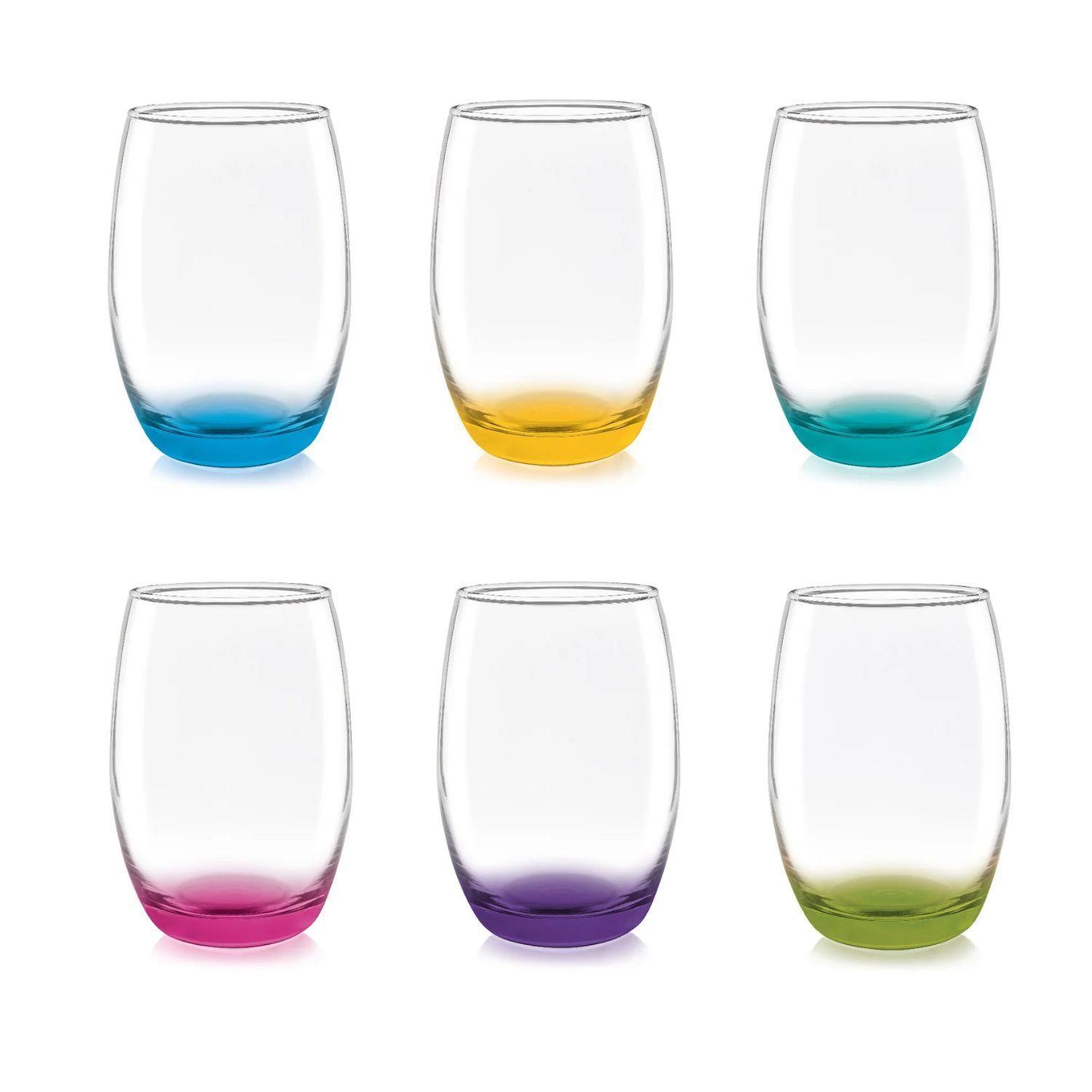 Pack 6 Vasos Altos Modelos Monterrey + 6 Mikonos Fondo Color Cristar-2