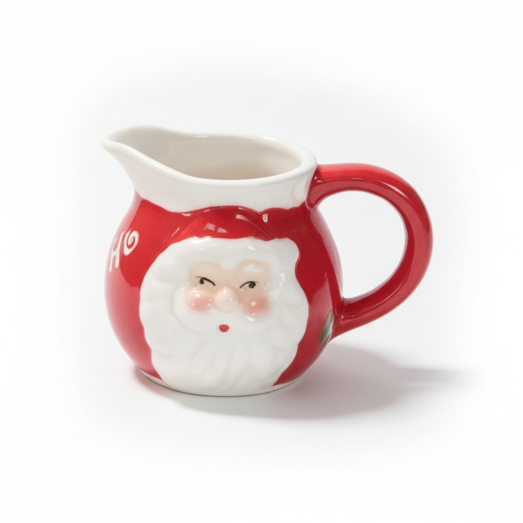 Jarra Ceramica Navideña Viejito Pascuero Lechera-0