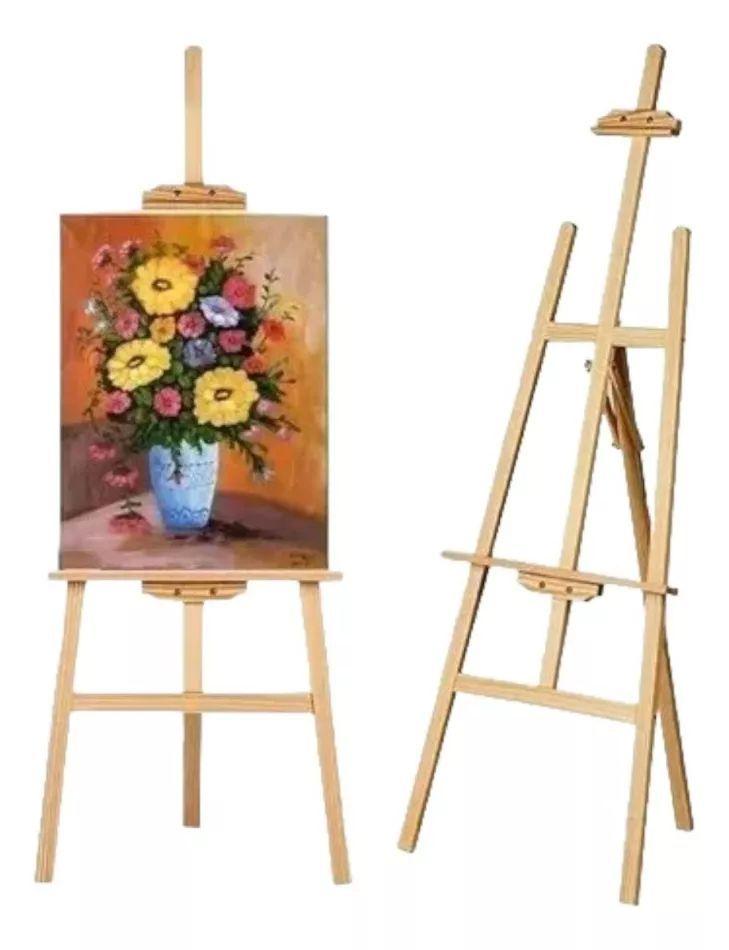 Atril Caballete Ajustable De Madera Para Pintar 1.45mt-4