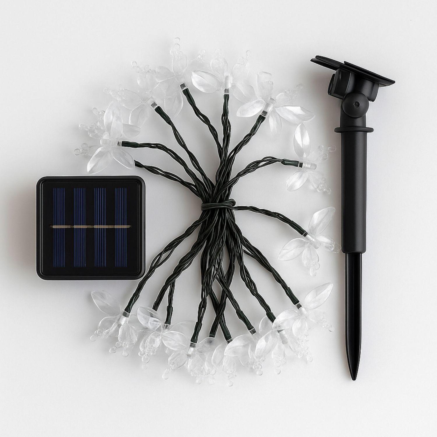 Luces Navidad Led Mariposa Solar 4M RGB Decoracion Jardin-2