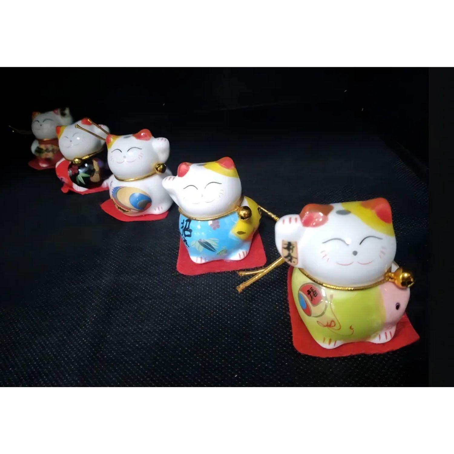 Set Decorativo Maneki Neko Gatos de la Suerte Orientales-2