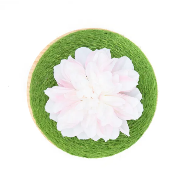 Rascador Redondo Cactus Verde Flor Mascotas Gatos-1