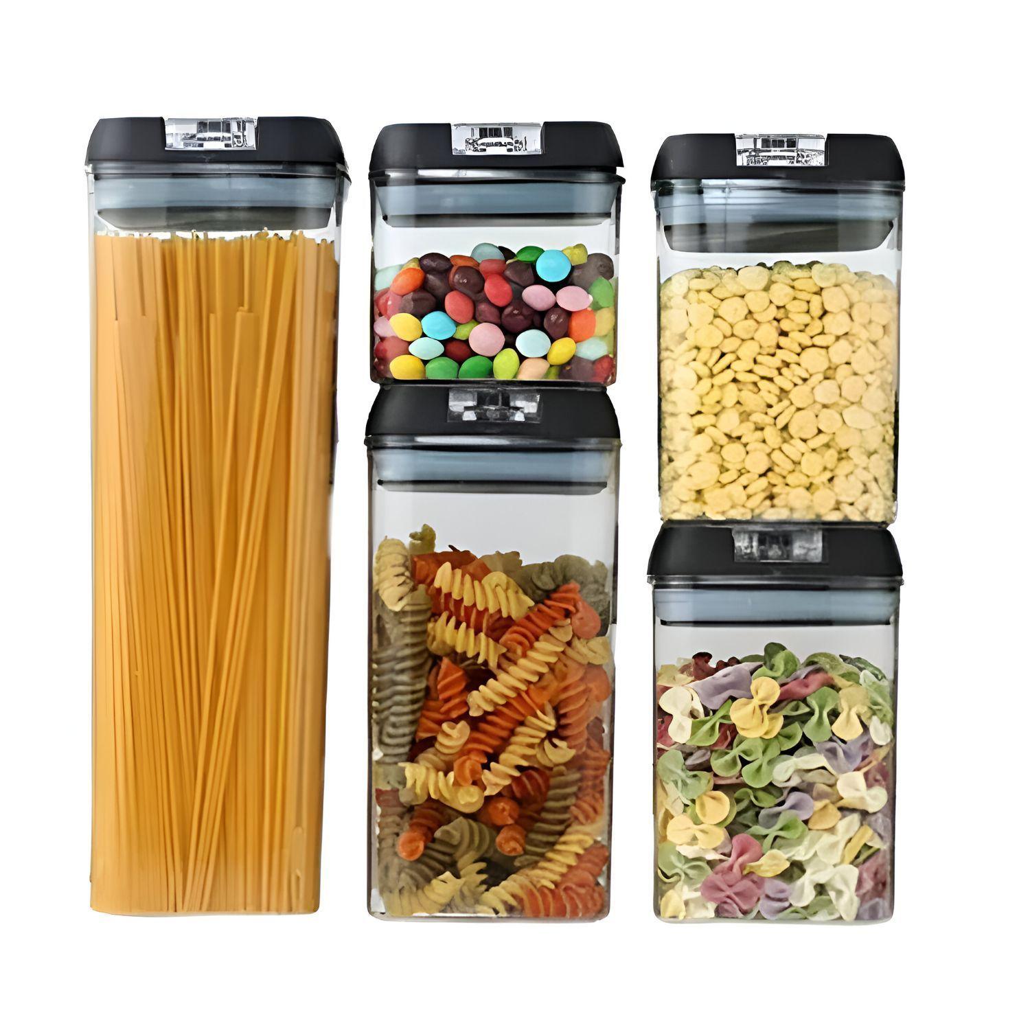 Set De 7 Contenedores Hermeticos De Plastico Cocina Despensa-5
