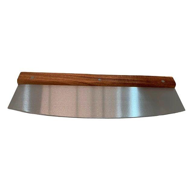 Cortador De Pizza Madera Y Filo Acero 35cm Wayu-2
