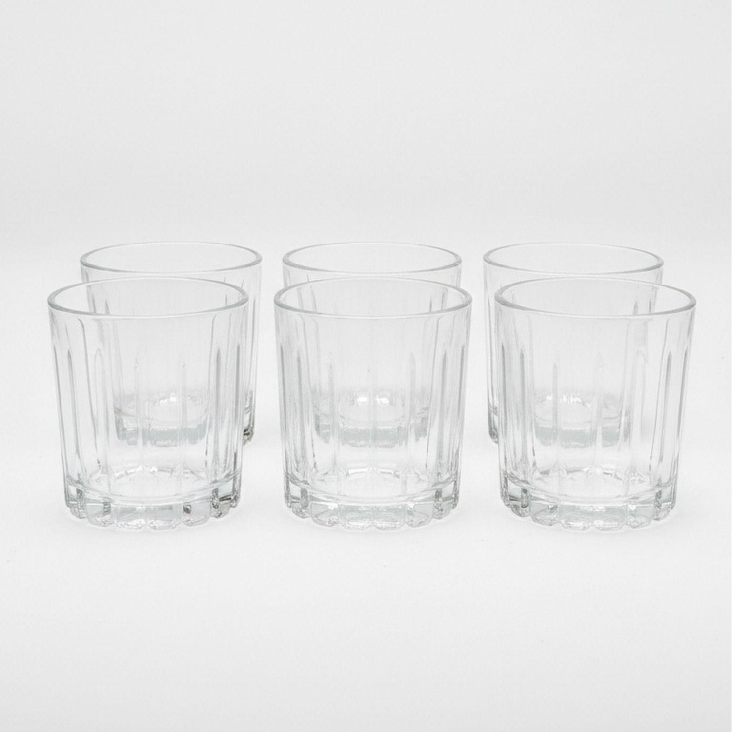 Set 6 Vasos Bajos Bali Cristar 355mL Vidrio Grueso-1