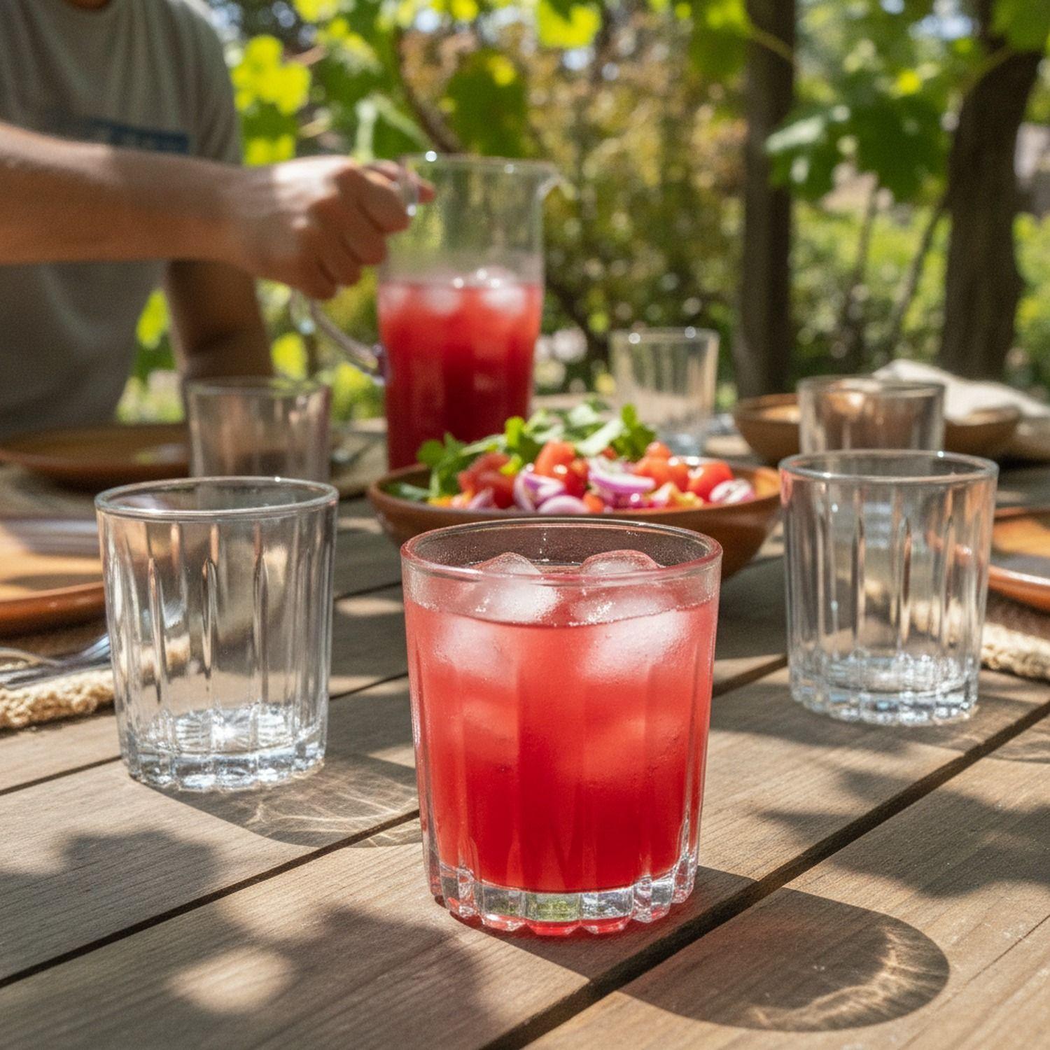 Set 6 Vasos Bajos Bali Cristar 355mL Vidrio Grueso-3