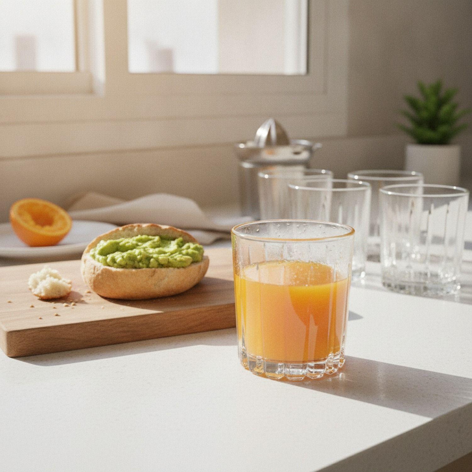 Set 6 Vasos Bajos Bali Cristar 355mL Vidrio Grueso-5