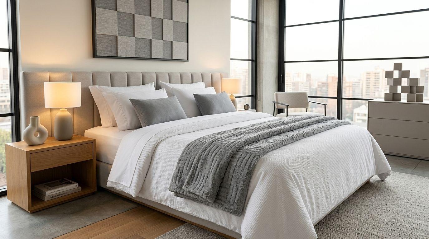 Manta Frazada Polar Jacquard Sherpa Martine Gris 127x152cm-3