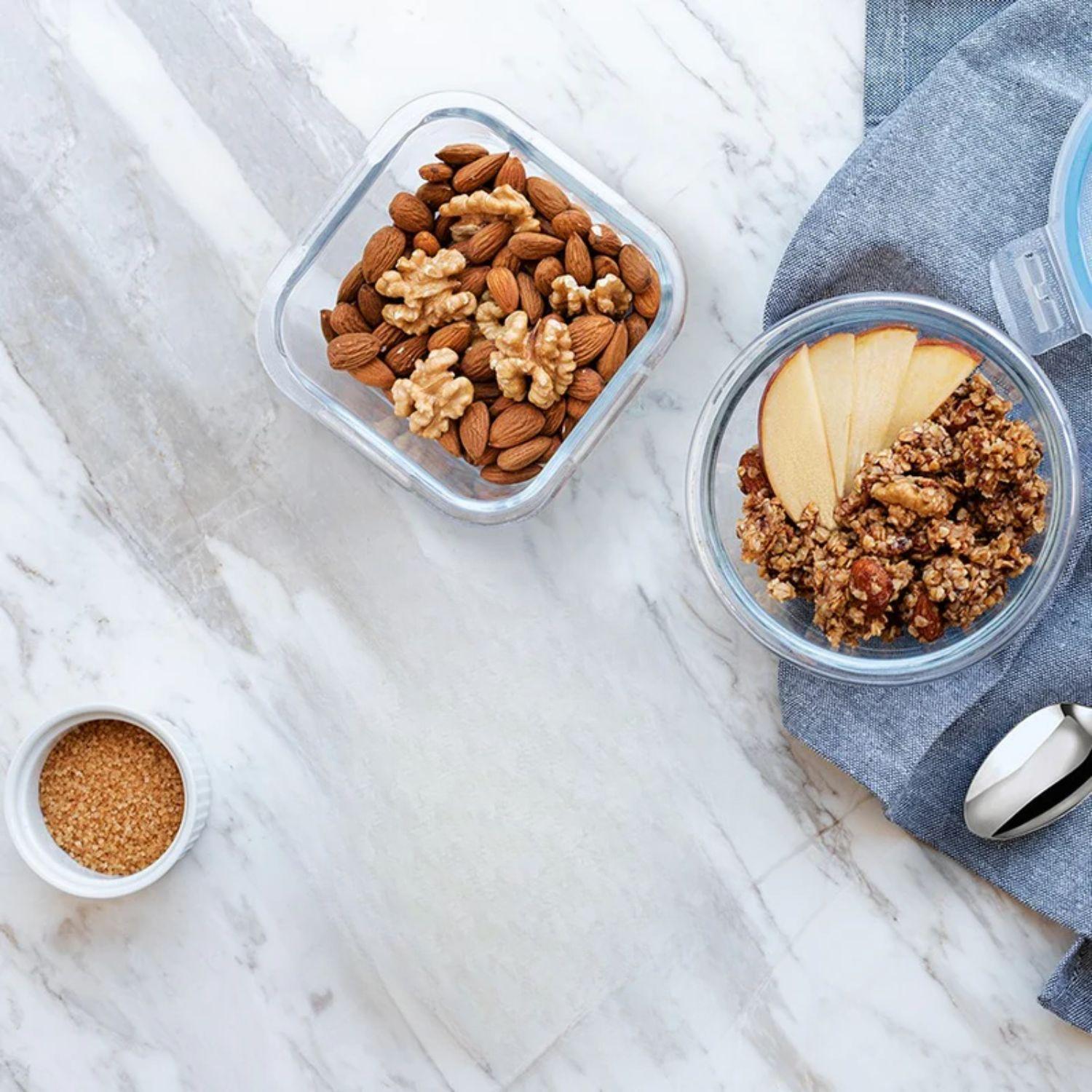 Set 6 Contenedores Tapers Hermeticos De Vidrio Allegra-2