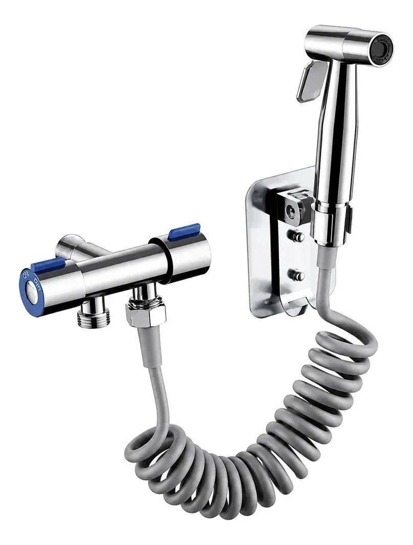 Ducha Bidet Árabe Kit Completo Inodoro Acero Inoxidable Gris-0