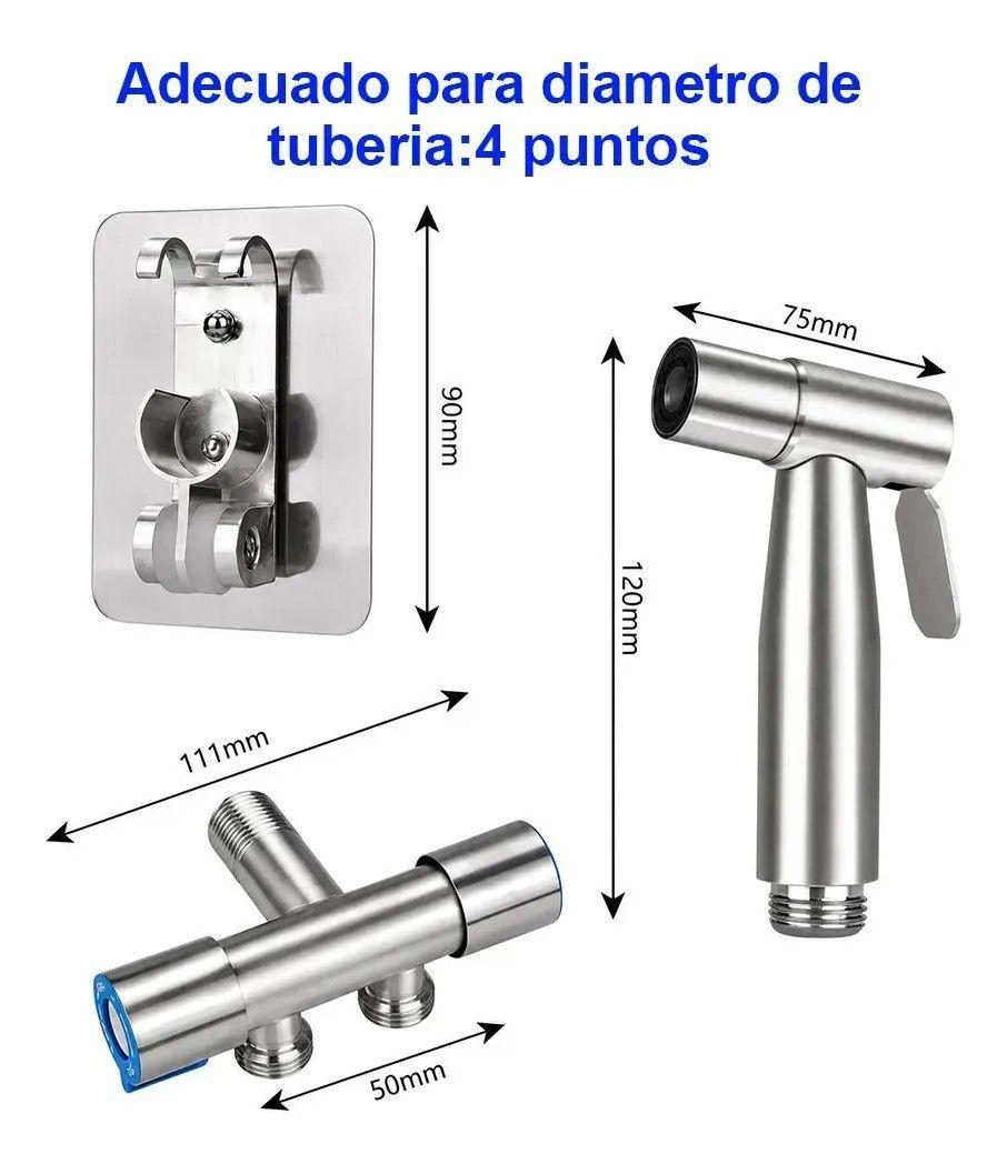Ducha Bidet Árabe Kit Completo Inodoro Acero Inoxidable Gris-1