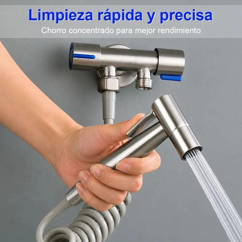 Ducha Bidet Árabe Kit Completo Inodoro Acero Inoxidable Gris-3