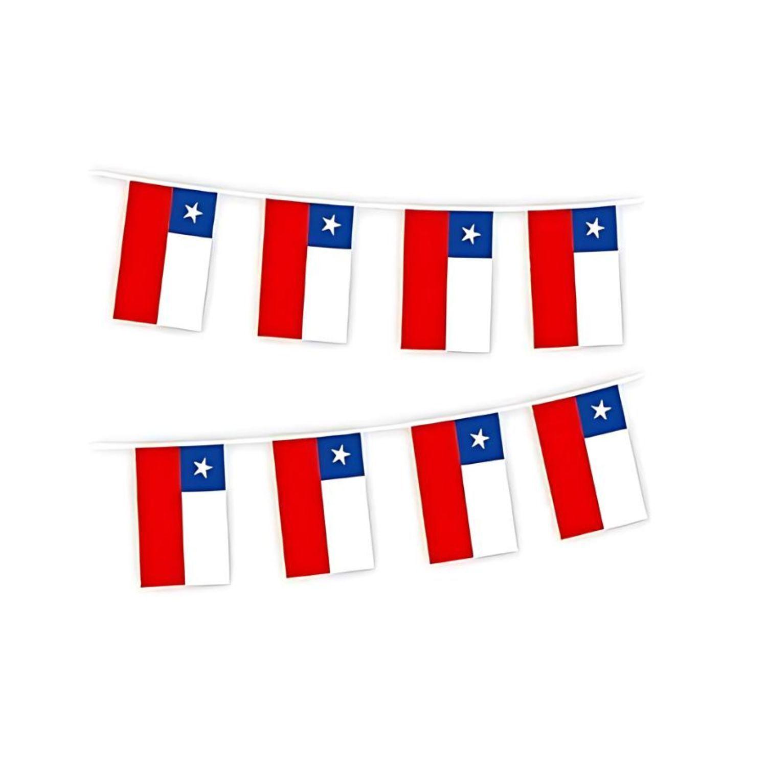 Banderines de Chile Fiestas Patrias 3m Cotillon-0