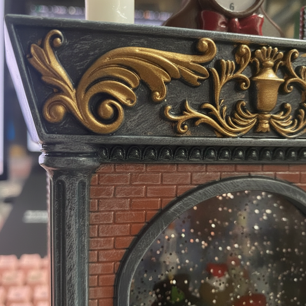 Adorno Navideño Chimenea Muñecos Nieve Musical  Usb Brillo-4