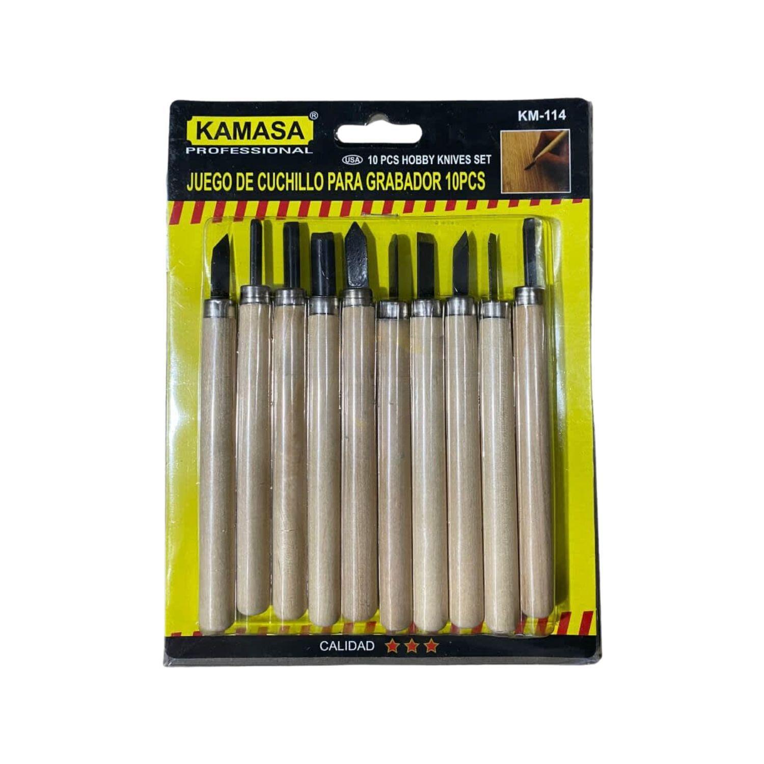 Set 10 Gubias Profesional Acero Mango Madera Para Torno-0