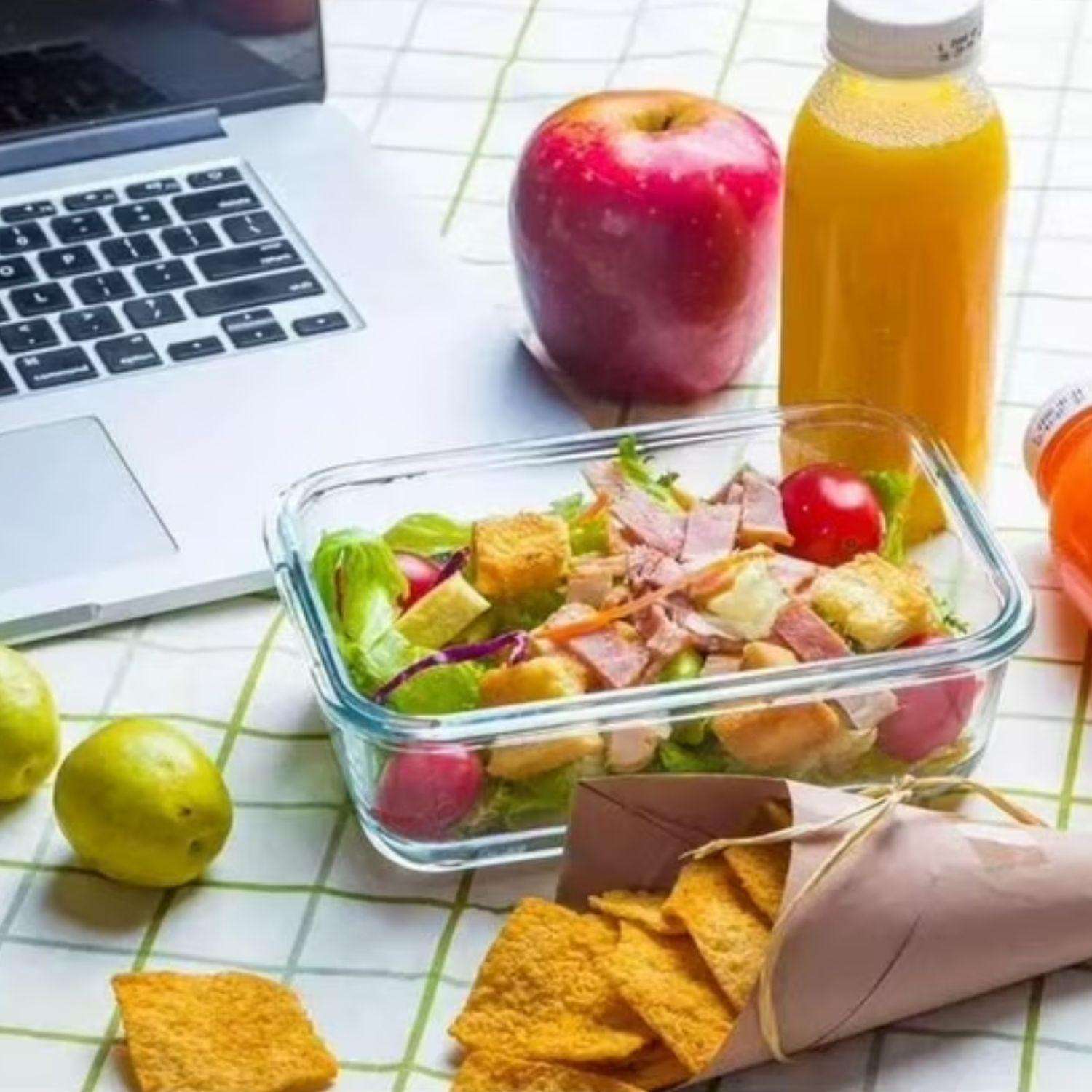 Pack 3 Contenedores Hermetico Vidrio Rectangular 600mL Allegra-3