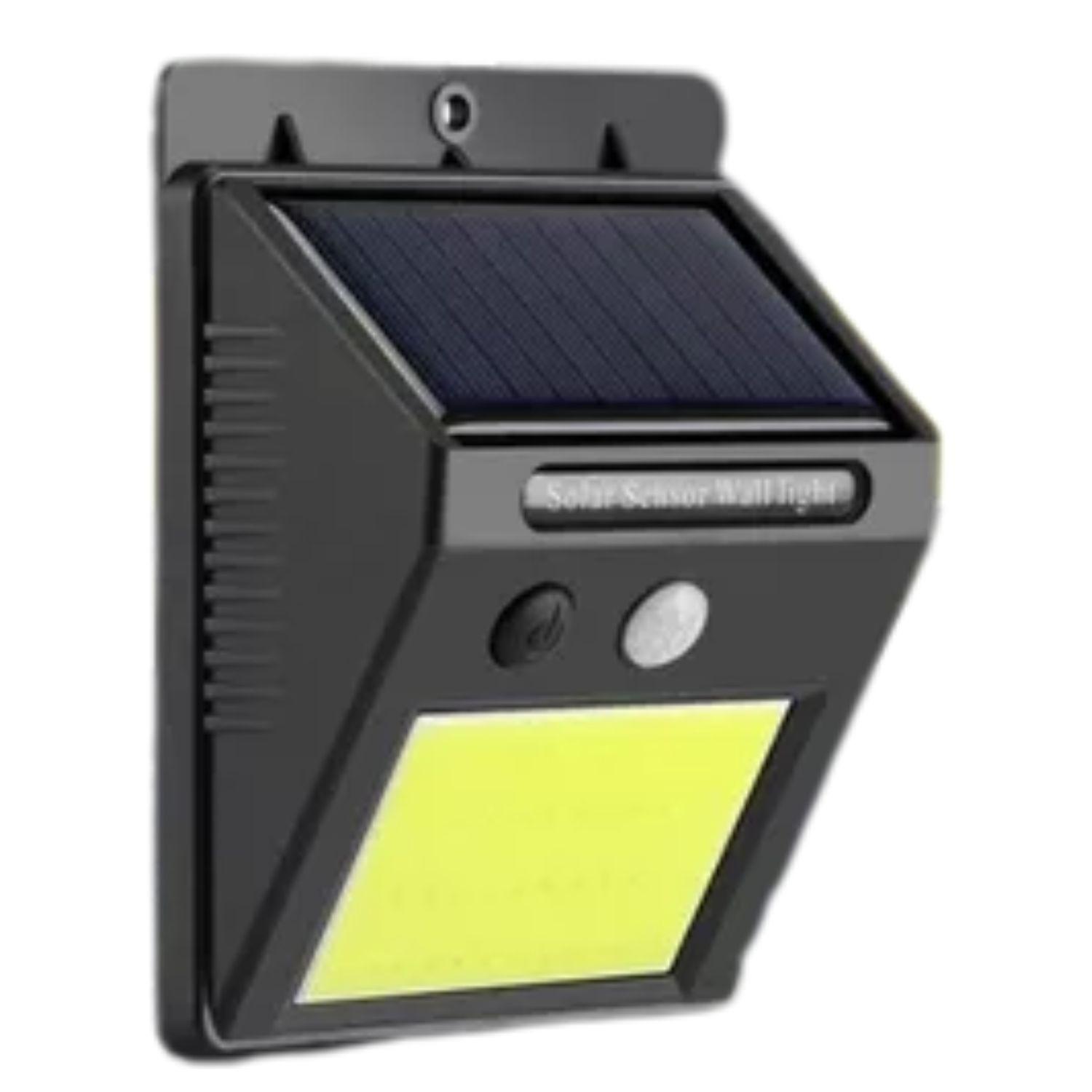 Luz Solar Led Pared 48 Leds 12cm Color Negro Eficiente-0
