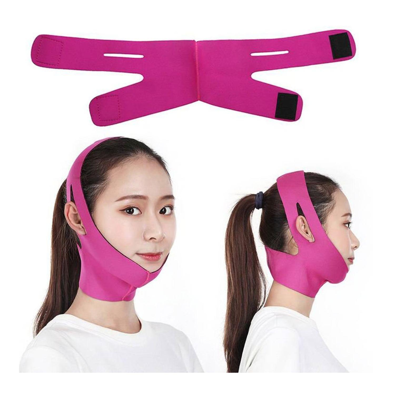 Faja Reductora Papada Anti Arruga Mentonera Mejilla 32cm-0