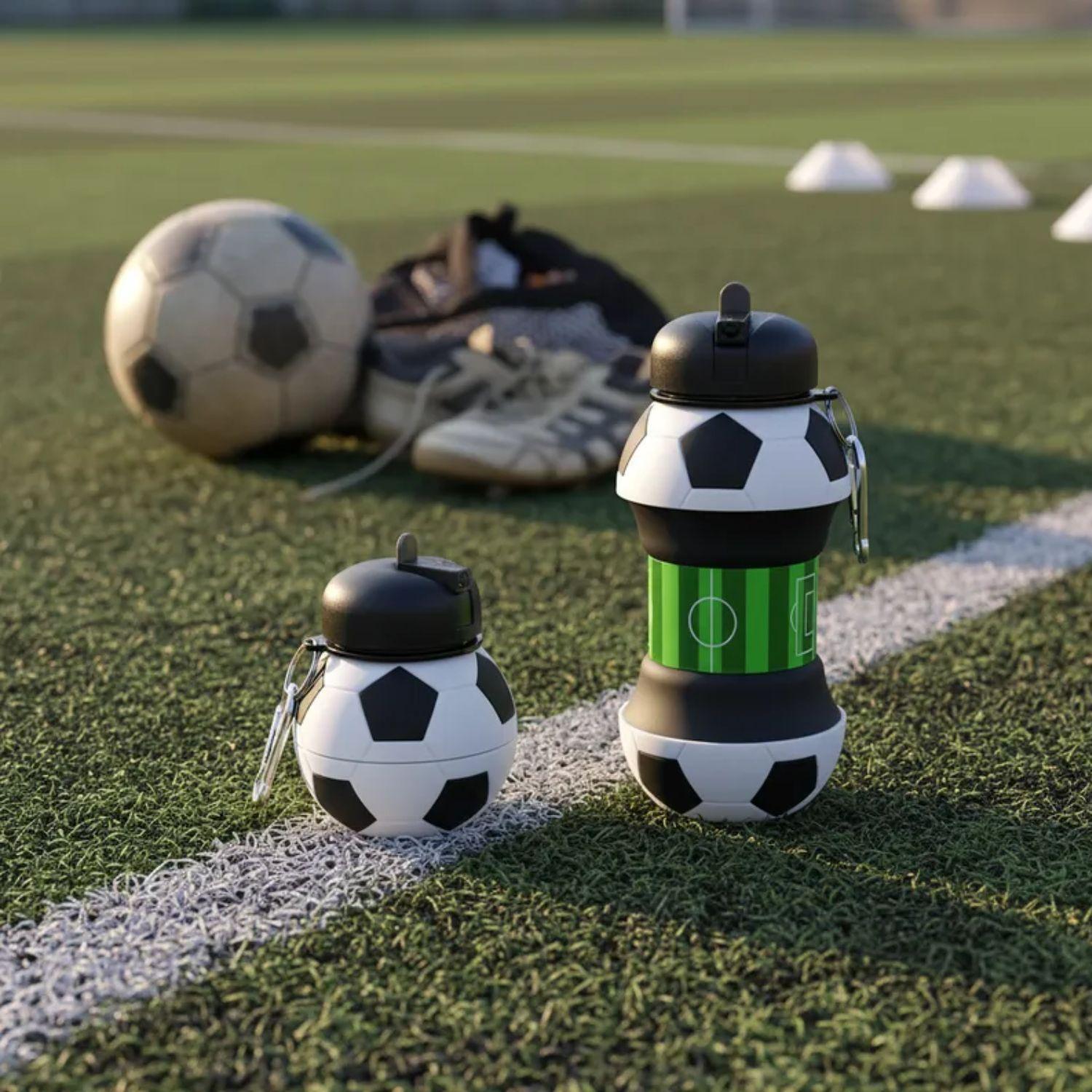 Botella De Agua Plegable 550Ml Portatil Diseño Balon Futbol-2