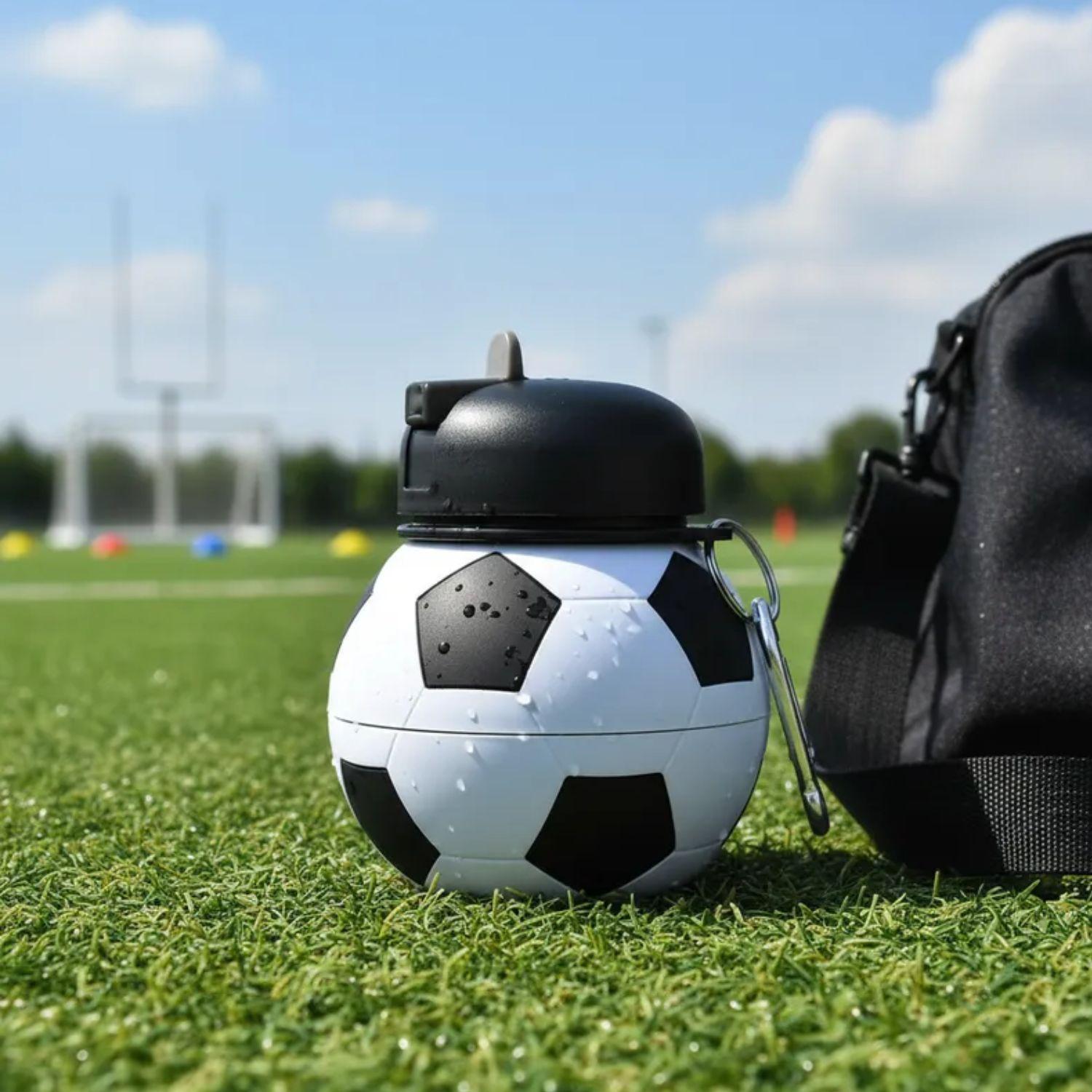 Botella De Agua Plegable 550Ml Portatil Diseño Balon Futbol-3