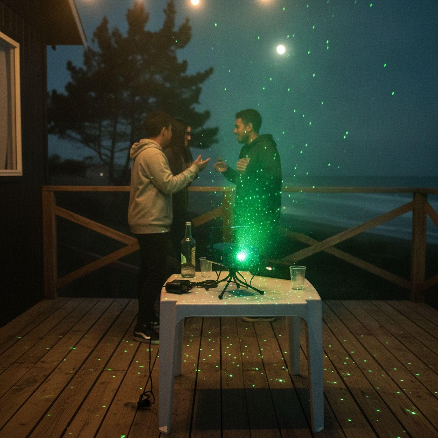 Proyector Laser Verde Fiestas Ritmo Musica Estroboscopico-2
