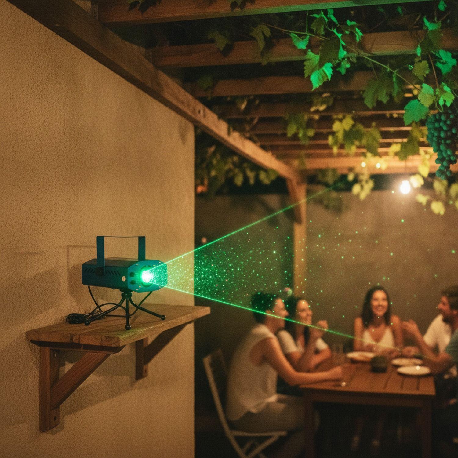 Proyector Laser Verde Fiestas Ritmo Musica Estroboscopico-3