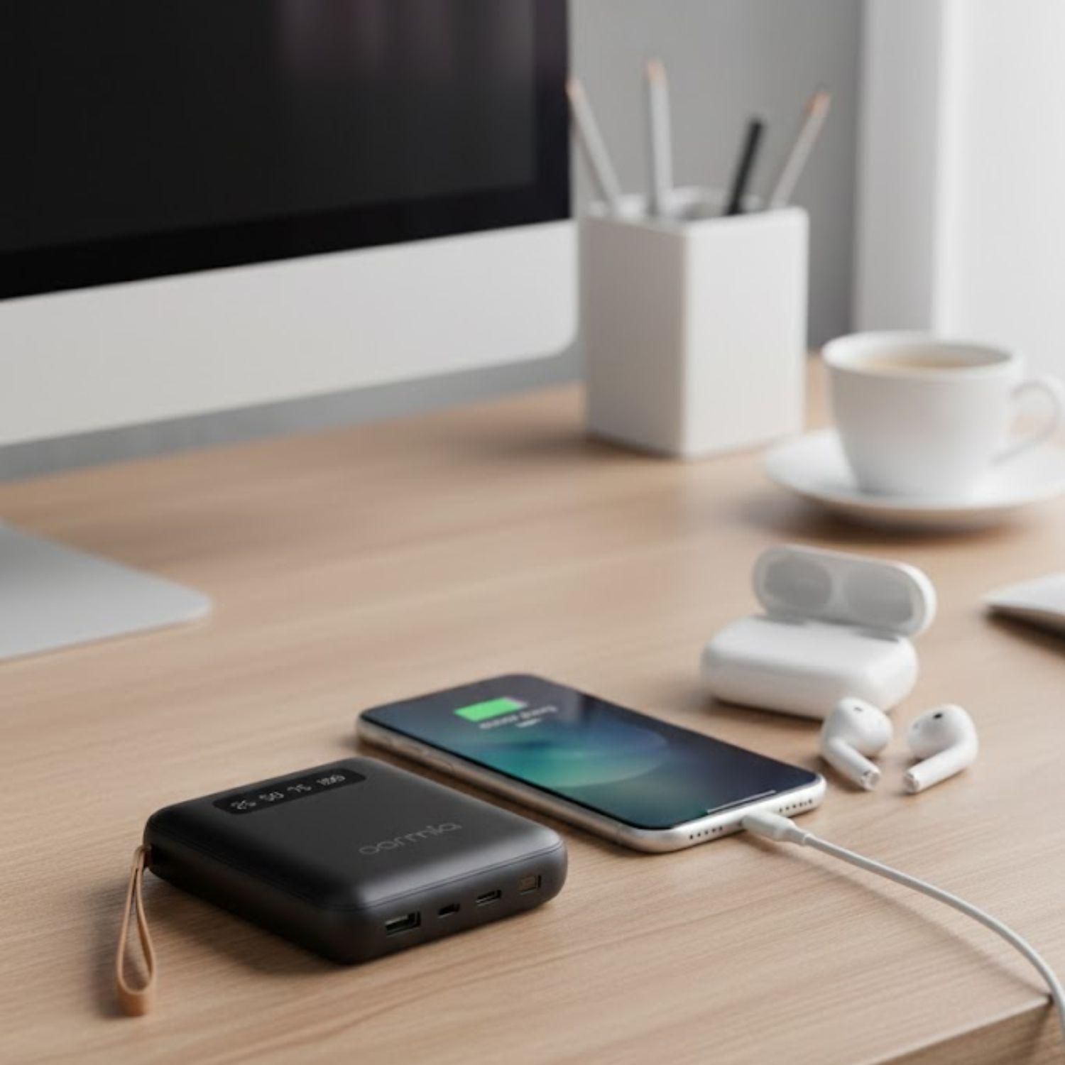 Batería Externa Power Bank 10000 Mah Negro Powerbank-3