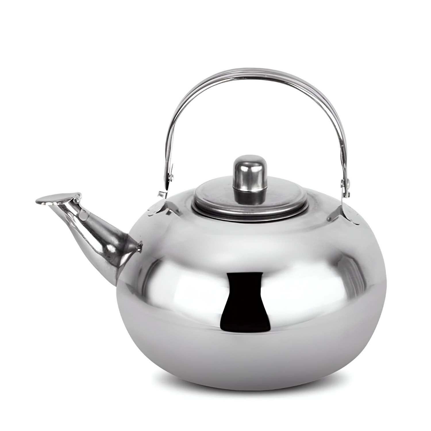 Hervidor de Té con Infusor Acero Base Plana 18cm Cocina-0