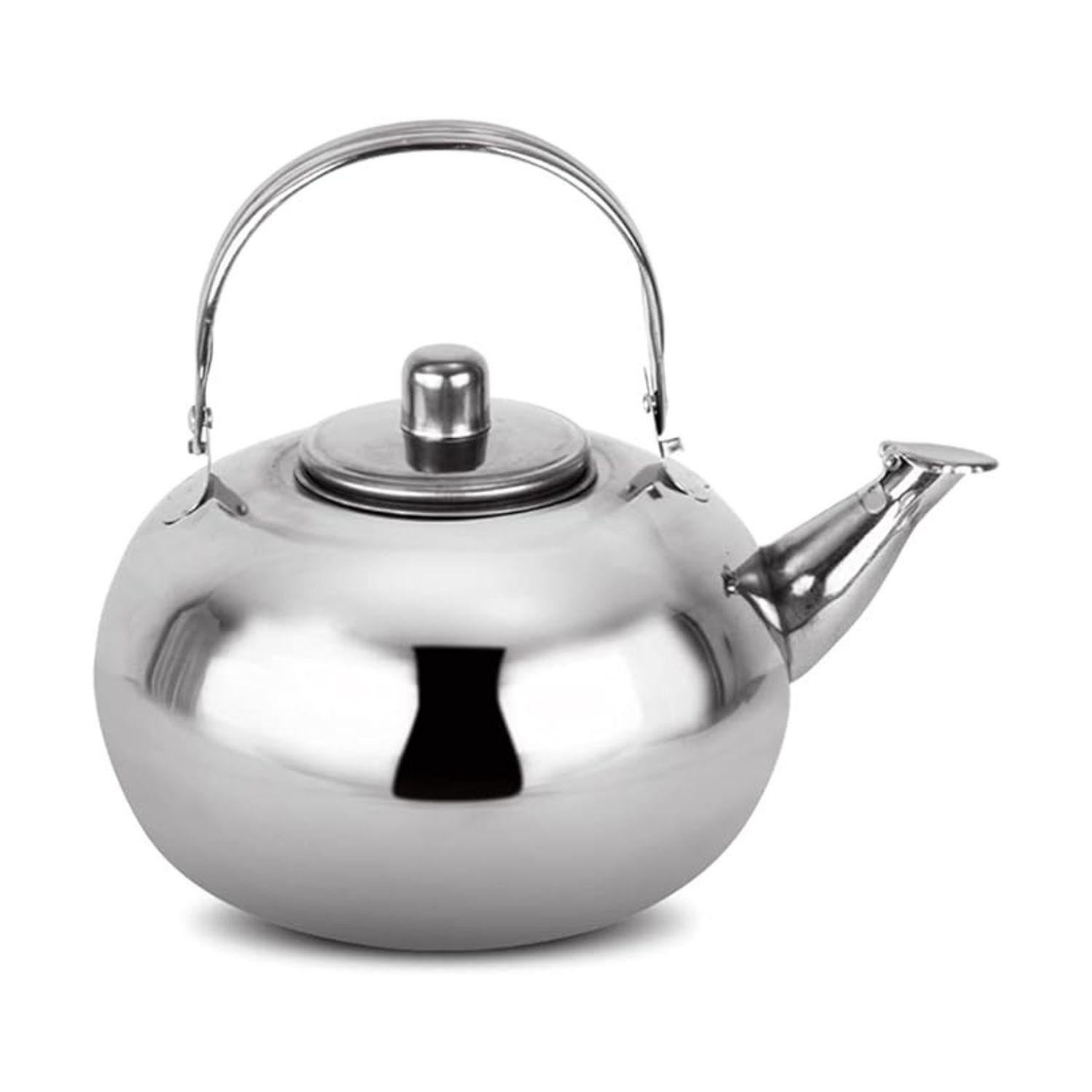 Hervidor de Té con Infusor Acero Base Plana 18cm Cocina-1