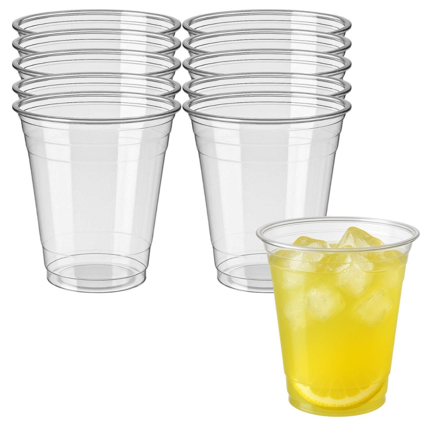 Set 20 Vasos Plastico 400mL Transparente Desechable Plastico-0