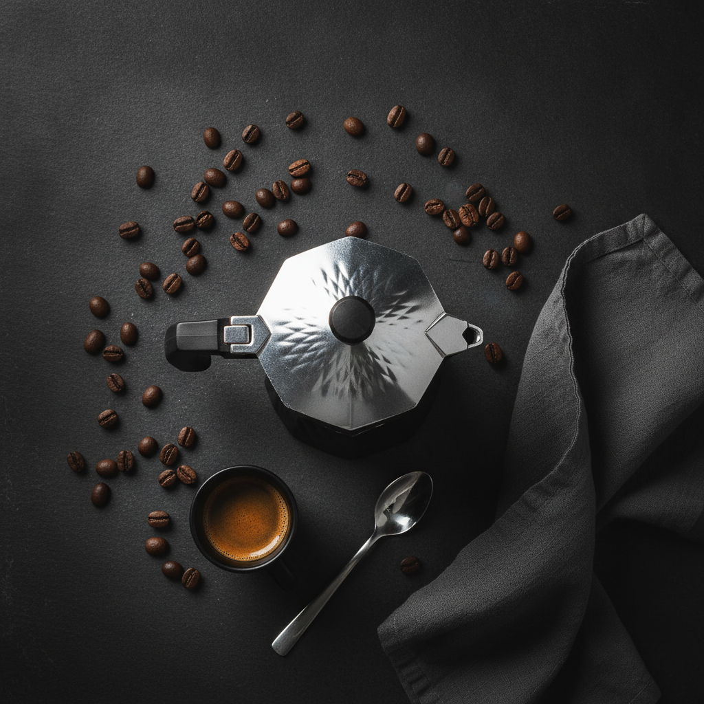 Cafetera Moka 3 Tazas Acero Inoxidable Greca Mango Negro-5