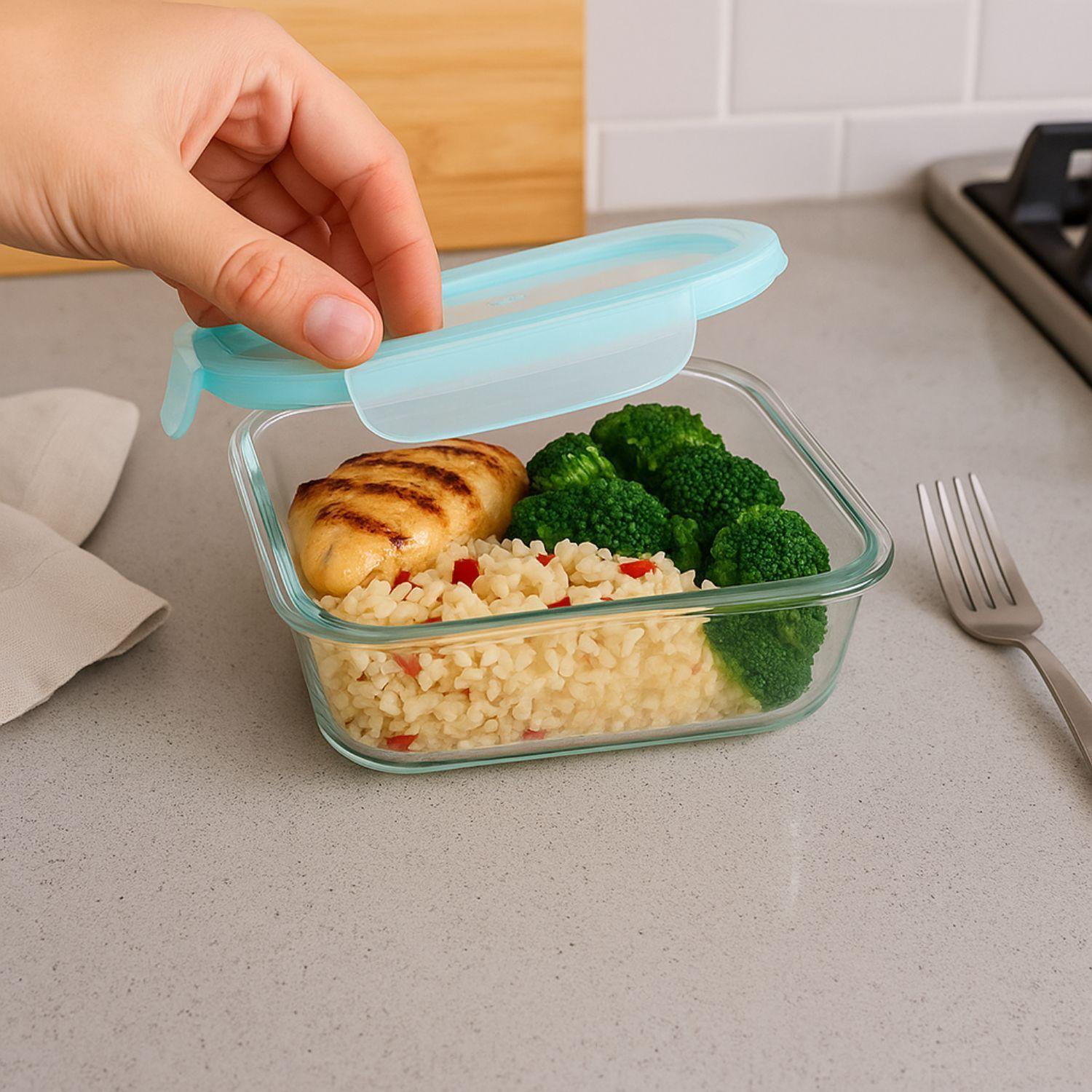 Set 10 Contenedores Hermeticos Alimentos De Vidrio Allegra-3