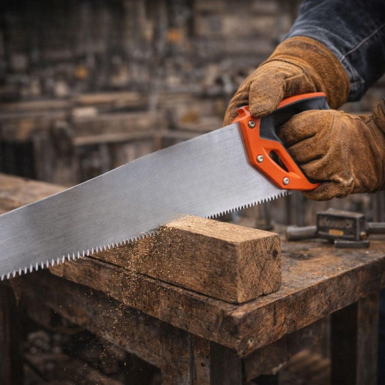 Serrucho Manual Metalico Mango Plastico 55x12cm Construcción-2