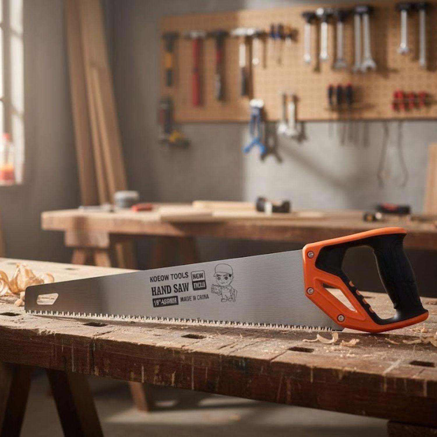 Serrucho Manual Metalico Mango Plastico 55x12cm Construcción-3